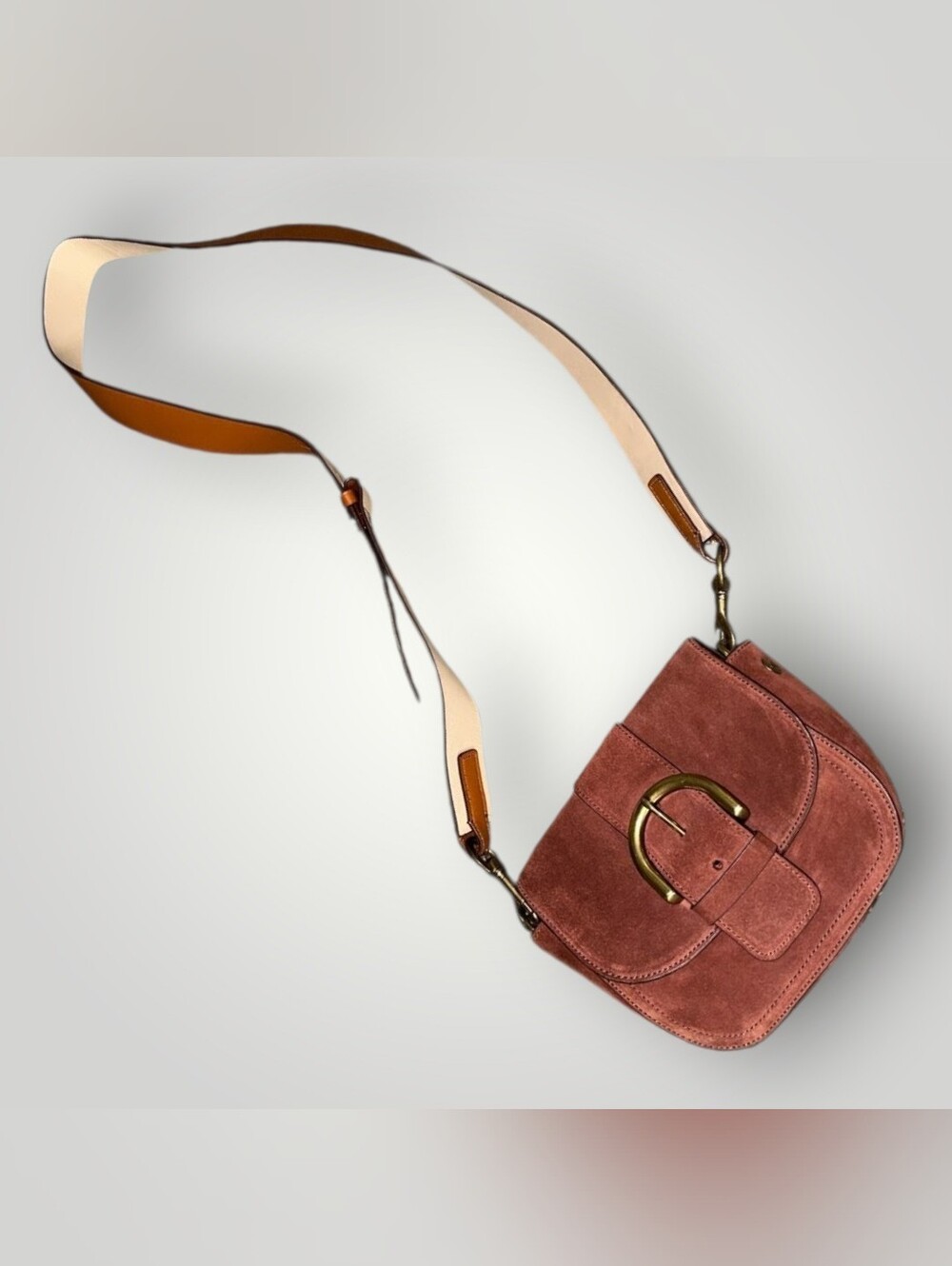 J.Crew Crossbody Buckle Bag in Italian Suede (Item J7204) NWT - Picture 5 of 8